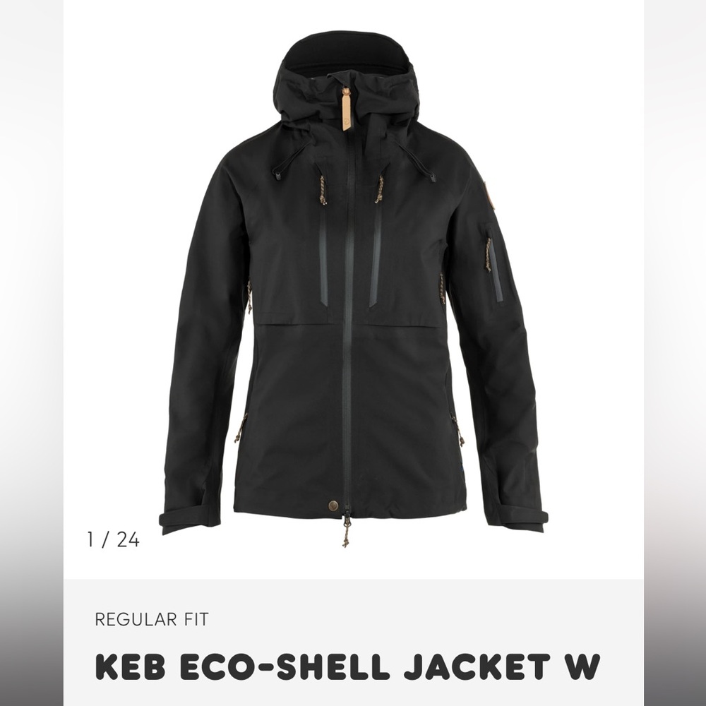 FJALLRAVEN NWT black ‘Keb eco shell’ jacket